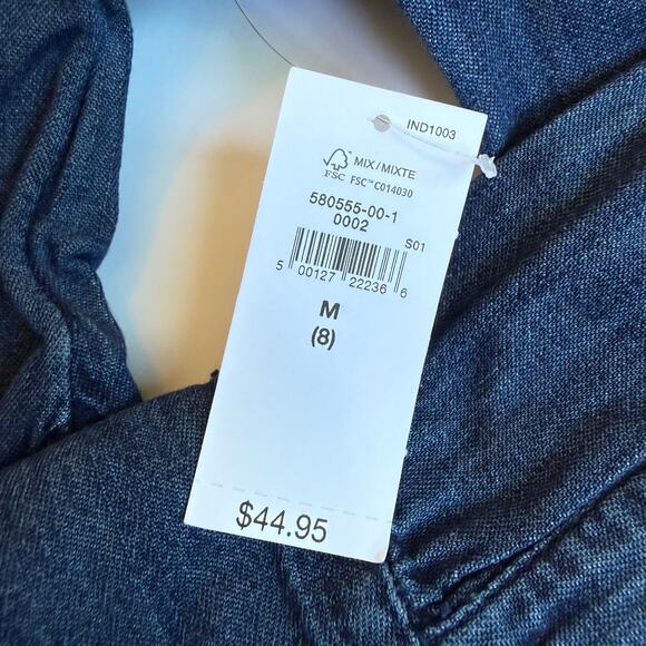 NEW Gap Kids Oversized Denim Western Shirt Medium 8 - Picture 8 of 11